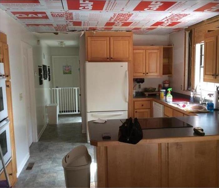 Kitchen with ceiling removed 